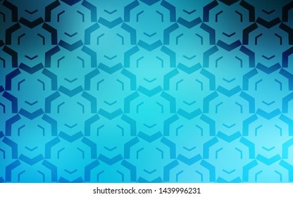 Light BLUE vector layout with curved lines. Colorful geometric sample with gradient lines.  Elegant pattern for a brand book.