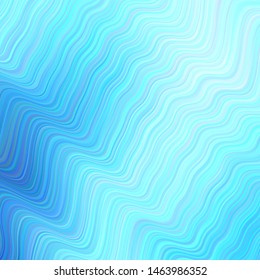 Light BLUE vector layout with curved lines. A completely new colorful illustration in simple style. A completely new template for your design.