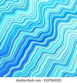 Light BLUE vector layout with curved lines. A sample with colorful lines, shapes. The best colorful design for your business.