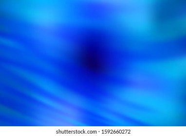 Light BLUE vector layout with curved lines. Creative illustration in halftone style with gradient. Elegant pattern for a brand book.