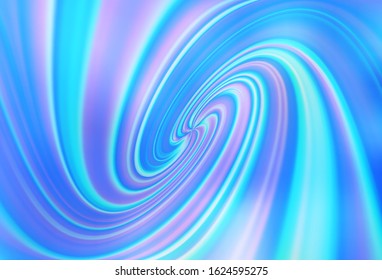 Light BLUE vector layout with curved lines. Colorful geometric sample with gradient lines.  New composition for your brand book.
