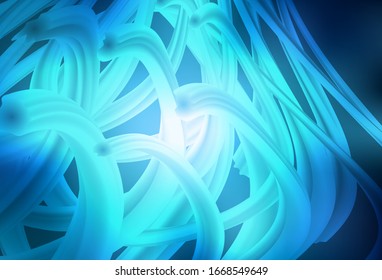 Light BLUE vector layout with curved lines. A circumflex abstract illustration with gradient. Pattern for your business design.
