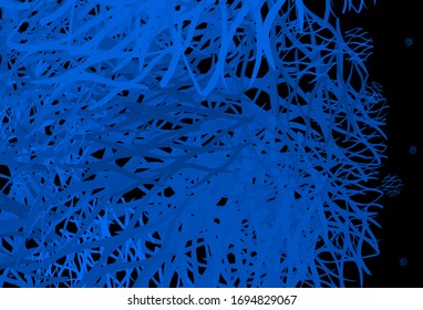 Light BLUE vector layout with curved lines. Shining colorful illustration in simple style. New composition for your brand book.