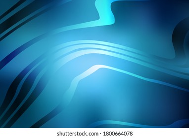 Light BLUE vector layout with curved lines. Colorful illustration in abstract style with gradient. New composition for your brand book.