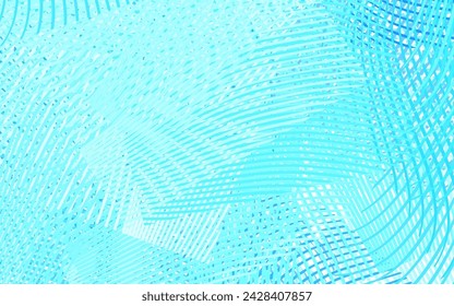 Diseño de vector AZUL claro con líneas curvas. Ilustración colorida a estrenar en estilo curvo. Patrón para el diseño de su negocio.
