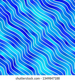 Light BLUE vector layout with curves. Colorful illustration in circular style with lines. Design for your business promotion.