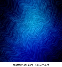 Light BLUE vector layout with curves. Colorful illustration, which consists of curves. Best design for your posters, banners.