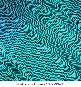 Light BLUE vector layout with curves. Colorful geometric sample with gradient curves.  Best design for your ad, poster, banner.