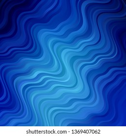 Light BLUE vector layout with curves. Bright illustration with gradient circular arcs. Best design for your ad, poster, banner.