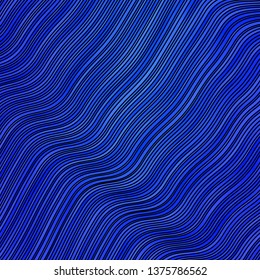 Light BLUE vector layout with curves. Illustration in abstract style with gradient curved.  Template for your UI design.