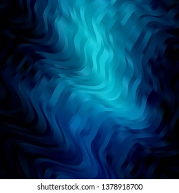 Light BLUE vector layout with curves. Colorful illustration with curved lines. Pattern for websites, landing pages.