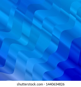 Light BLUE vector layout with curves. Colorful illustration with curved lines. Pattern for commercials, ads.