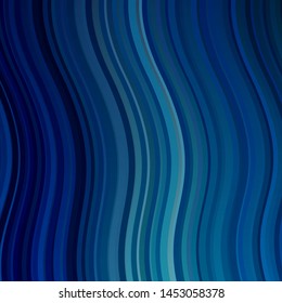 Light BLUE vector layout with curves. Colorful illustration in abstract style with bent lines. Pattern for busines booklets, leaflets