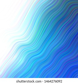 Light BLUE vector layout with curves. Colorful geometric sample with gradient curves.  Template for cellphones.