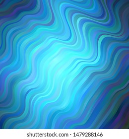 Light BLUE vector layout with curves. Colorful abstract illustration with gradient curves. Pattern for websites, landing pages.