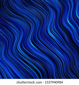 Light BLUE vector layout with curves. Abstract illustration with gradient bows. Smart design for your promotions.