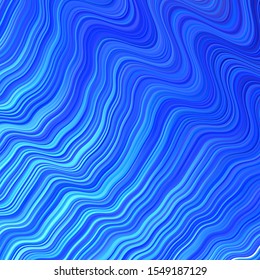 Light BLUE vector layout with curves. Abstract illustration with gradient bows. Template for your UI design.