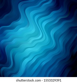 Light BLUE vector layout with curves. Bright sample with colorful bent lines, shapes. Pattern for websites, landing pages.
