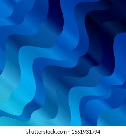 Light BLUE vector layout with curves. Abstract illustration with bandy gradient lines. Pattern for busines booklets, leaflets