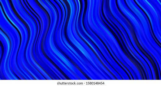 Light BLUE vector layout with curves. Colorful geometric sample with gradient curves.  Pattern for websites, landing pages.