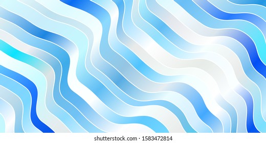 Light BLUE vector layout with curves. Colorful illustration in circular style with lines. Smart design for your promotions.