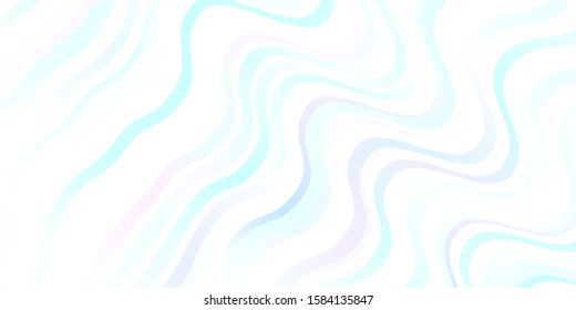 Light BLUE vector layout with curves. Colorful illustration, which consists of curves. Design for your business promotion.