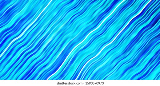 Light BLUE vector layout with curves. Gradient illustration in simple style with bows. Pattern for booklets, leaflets.