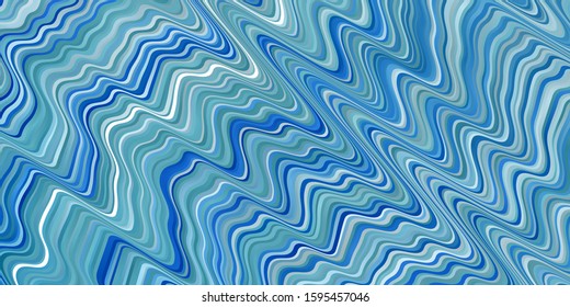 Light BLUE vector layout with curves. Colorful illustration in abstract style with bent lines. Smart design for your promotions.
