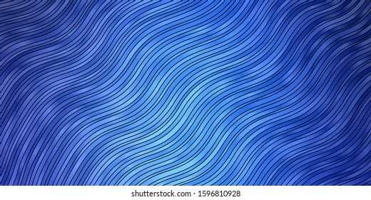 Light BLUE vector layout with curves. Bright illustration with gradient circular arcs. Best design for your ad, poster, banner.