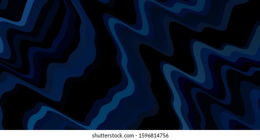 Light BLUE vector layout with curves. Gradient illustration in simple style with bows. Pattern for websites, landing pages.