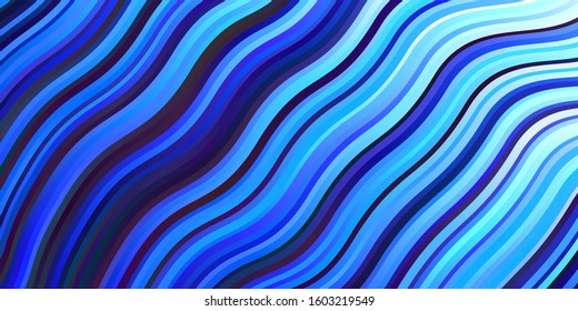 Light BLUE vector layout with curves. Gradient illustration in simple style with bows. Pattern for commercials, ads.
