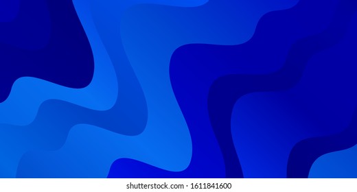 Light BLUE vector layout with curves. Illustration in abstract style with gradient curved.  Template for your UI design.