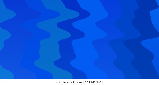 Light BLUE vector layout with curves. Colorful illustration in abstract style with bent lines. Smart design for your promotions.