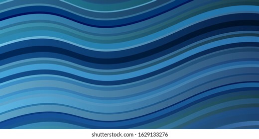Light BLUE vector layout with curves. Abstract illustration with gradient bows. Smart design for your promotions.
