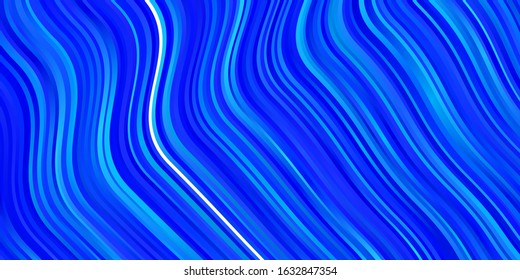 Light BLUE vector layout with curves. Colorful geometric sample with gradient curves.  Template for cellphones.