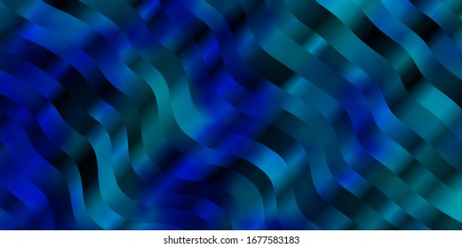 Light BLUE vector layout with curves. Colorful illustration in circular style with lines. Pattern for commercials, ads.