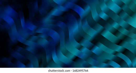 Light BLUE vector layout with curves. Colorful illustration in abstract style with bent lines. Pattern for ads, commercials.