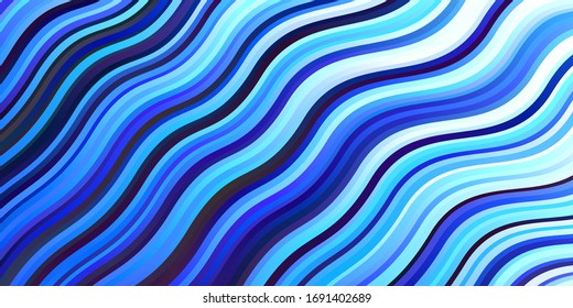 Light BLUE vector layout with curves. Gradient illustration in simple style with bows. Pattern for commercials, ads.