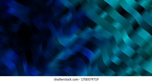 Light BLUE vector layout with curves. Colorful illustration in abstract style with bent lines. Pattern for ads, commercials.