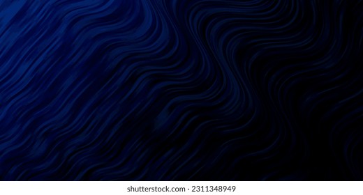 Diseño vectorial AZUL claro con curvas. Ilustración colorida con líneas curvas. Plantilla para teléfonos móviles.