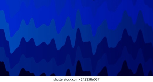 Light BLUE vector layout with curves. Bright illustration with gradient circular arcs. Pattern for commercials, ads.