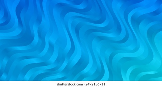Diseño de Vector AZUL claro con curvas. Muestra brillante con líneas dobladas coloridas, Formas. Patrón para anuncios, comerciales.