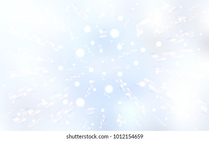 Light BLUE vector layout with festival confetti. Modern geometrical abstract illustration with carnival ribbons. The pattern can be used for new year ad, booklets.