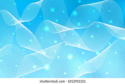 Light BLUE vector layout with festival confetti. Glitter abstract illustration with colorful confetti, ribbons. The template can be used as a background for postcards.