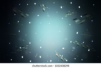 Light BLUE vector layout with festival confetti. Confetti on blurred abstract background with colorful gradient. The pattern can be used for birthday gifts, congratulations.