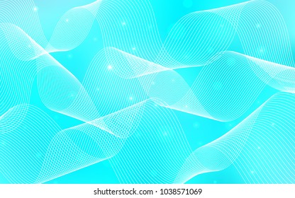 Light BLUE vector layout with festival confetti. Glitter abstract illustration with colorful confetti, ribbons. The pattern can be used for new year ad, booklets.