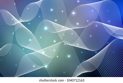 Light BLUE vector layout with festival confetti. Modern geometrical abstract illustration with carnival ribbons. Beautiful design for your business advert of anniversary.