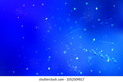 Light BLUE vector layout with festival confetti. Beautiful colored illustration with ribbon in celebration style. Beautiful design for your business advert of anniversary.
