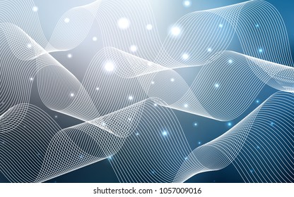 Light BLUE vector layout with festival confetti. Confetti on blurred abstract background with colorful gradient. Beautiful design for your business advert of anniversary.
