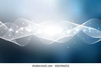 Light BLUE vector layout with festival confetti. Confetti on blurred abstract background with colorful gradient. The pattern can be used for carnival, festival leaflets.